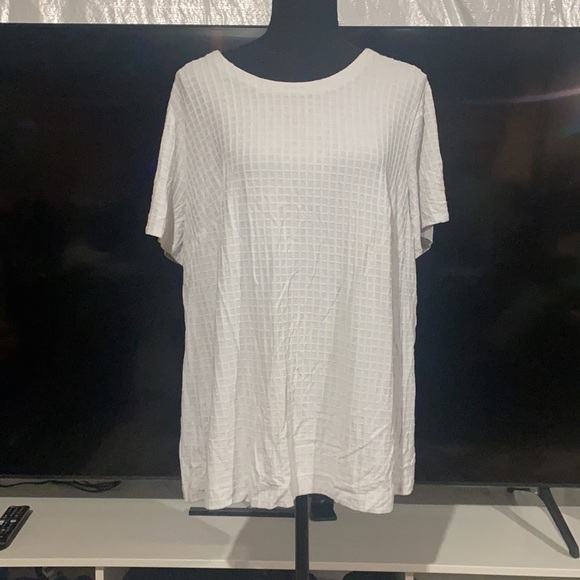 J. Jill Tops - Donating soon! J.Jill Wearever Collection 2X Grid Pattern Short Sleeve Shirt